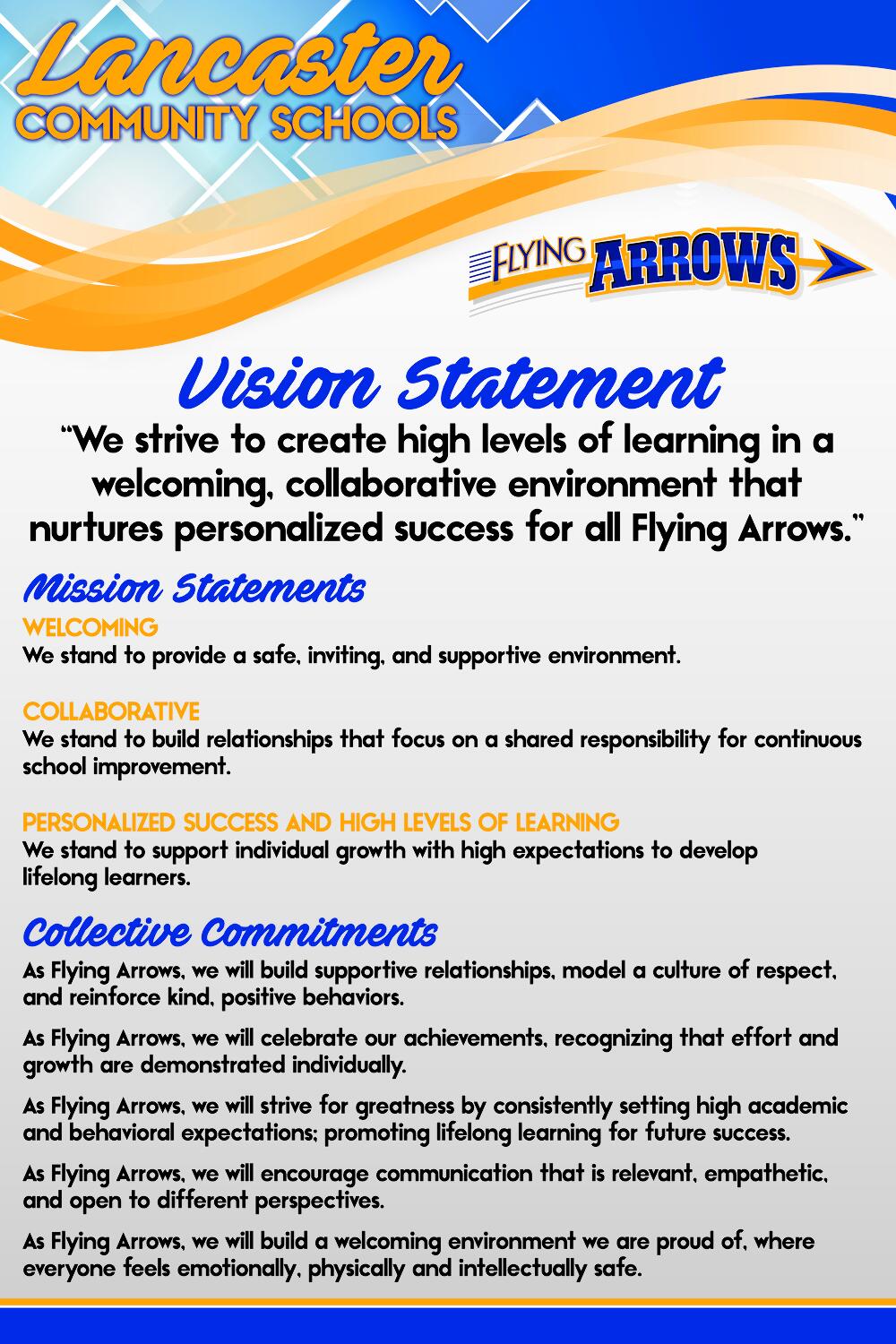 Lancaster Community Schools Vision Statement