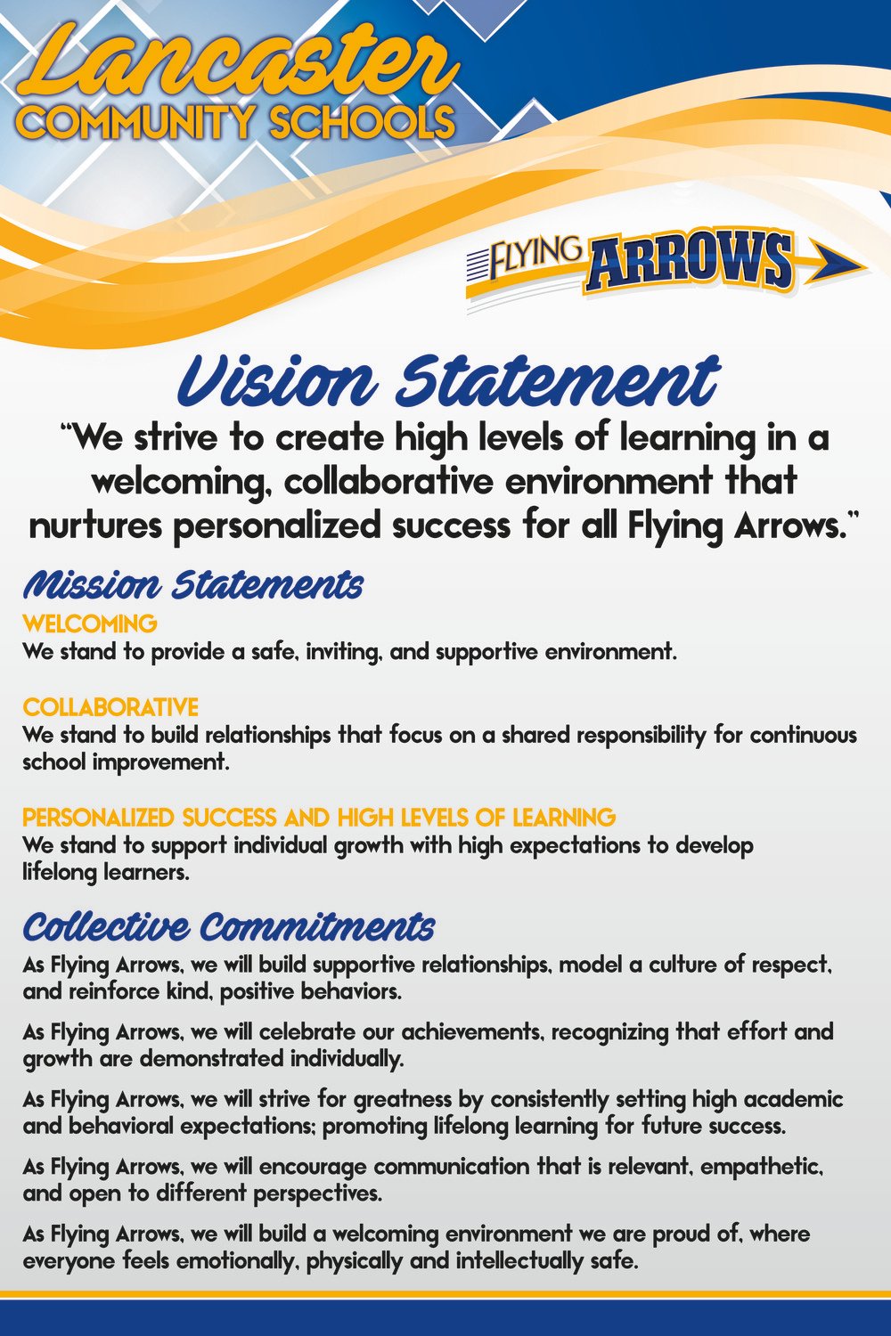 Lancaster High School Vision Statement